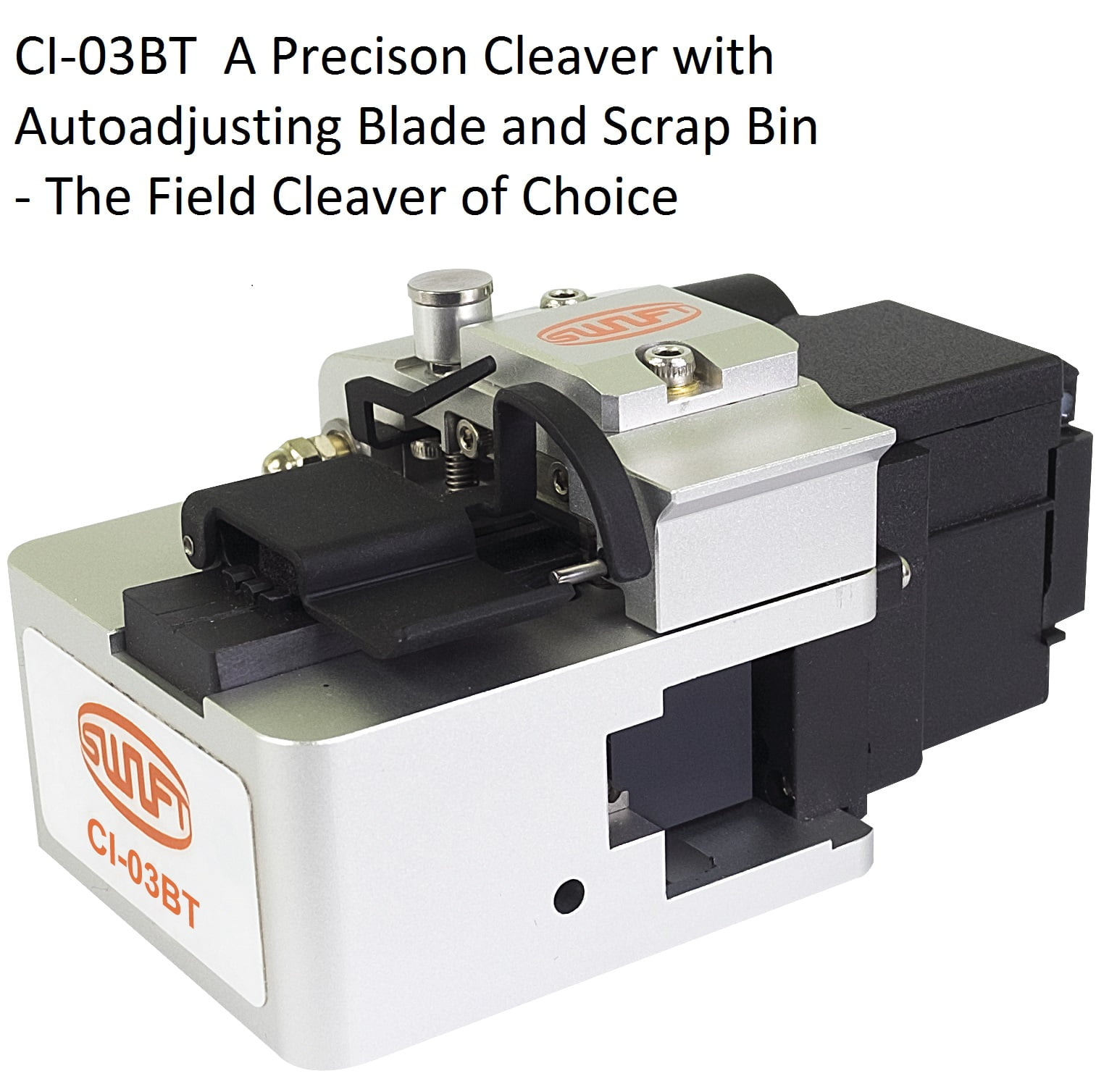 ci-03bt precision fibre cleaver with autorotating blade produces 75,000 cleaves and no manual adjustment is necessary