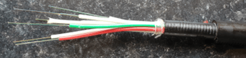 Optical fibre cable for long distance networks